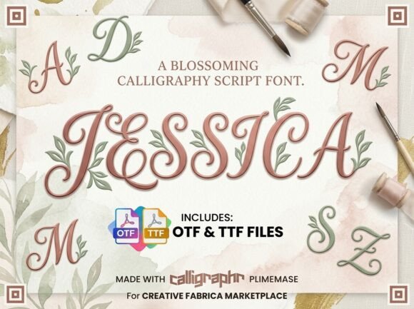 Jessica: The Calligraphy Script Font for Organic, Elegant Design