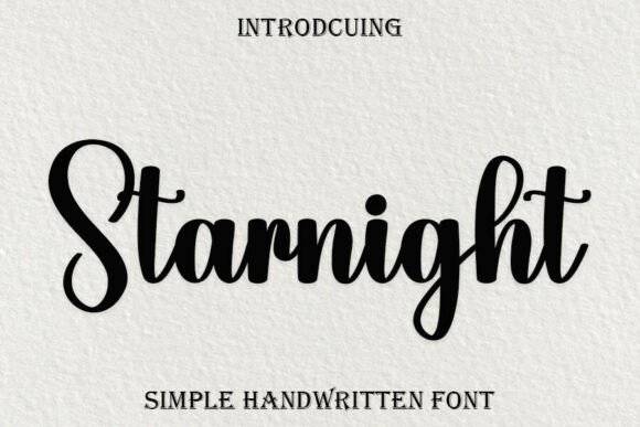 Starnight: A Contemporary Script with Boutique Appeal