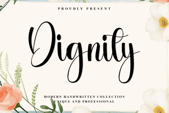 The Dignity Typeface: Crafting an Elegantly Flowing Brand Identity
