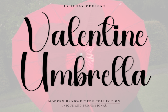 Valentine Umbrella: A Script Font for Autumn Branding